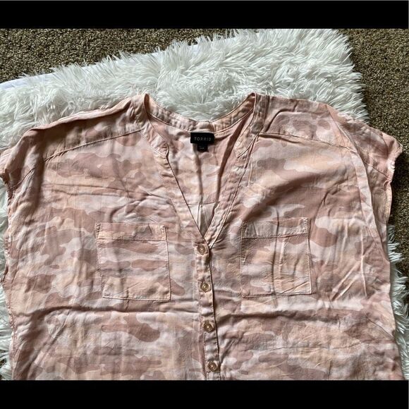 TORRID Pink Camo Sleeveless Top Women’s Size Large Rayon - Picture 3 of 8